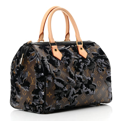 Louis Vuitton Monogram Fleur De Jais Sequins Speedy 30 3 of 14