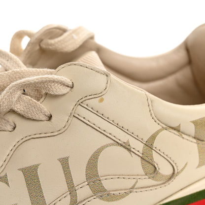 Gucci Calfskin Logo Womens Rhyton Sneakers 37 Ivory 12 of 13