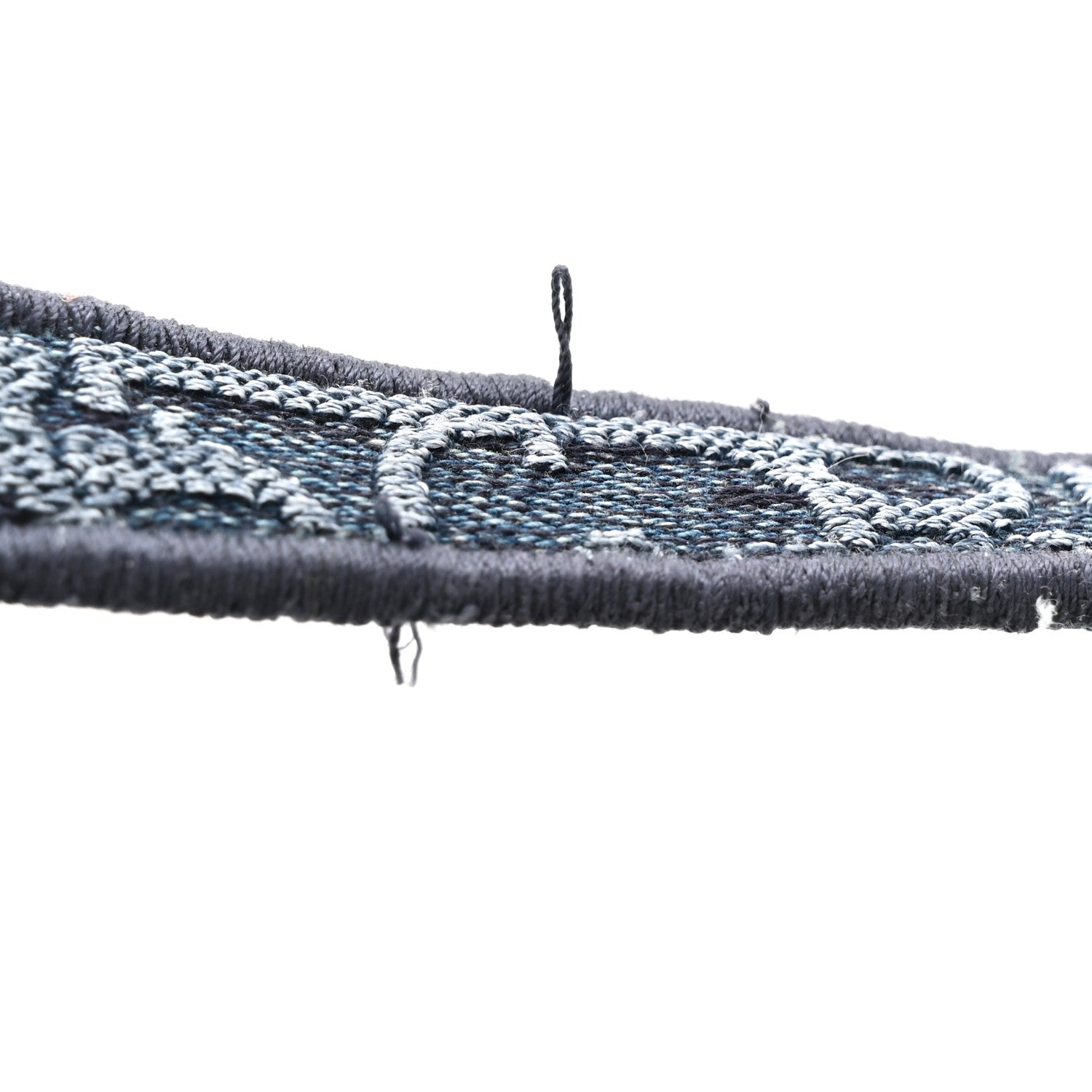 Christian Dior Oblique Embroidered Saddle Bag Denim Blue 11 of 12