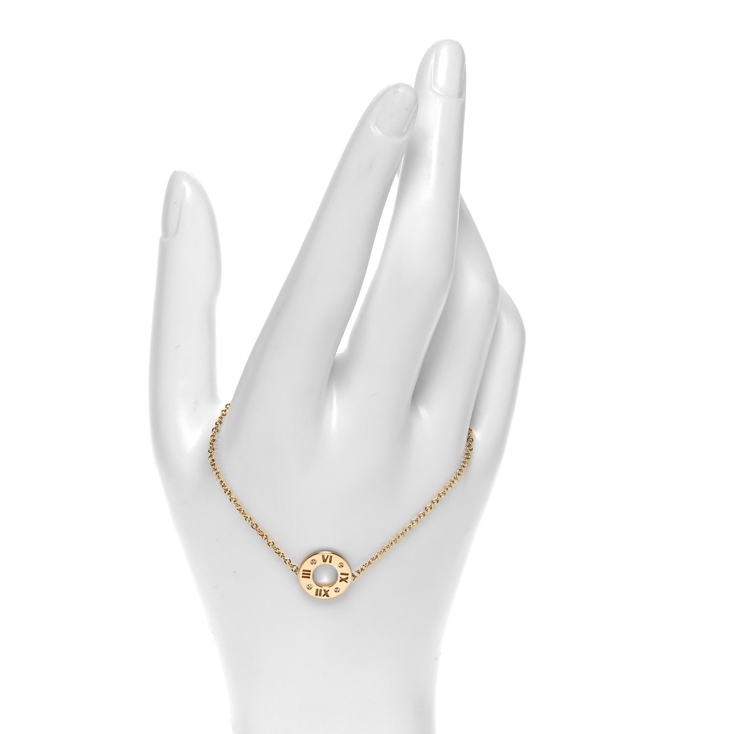 Tiffany 18K Rose Gold Diamond Atlas Pierced Bracelet 2 of 5