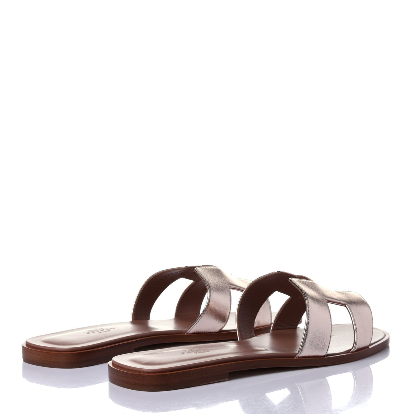 Metallic Nappa Oran Sandals 40 Rose Dore