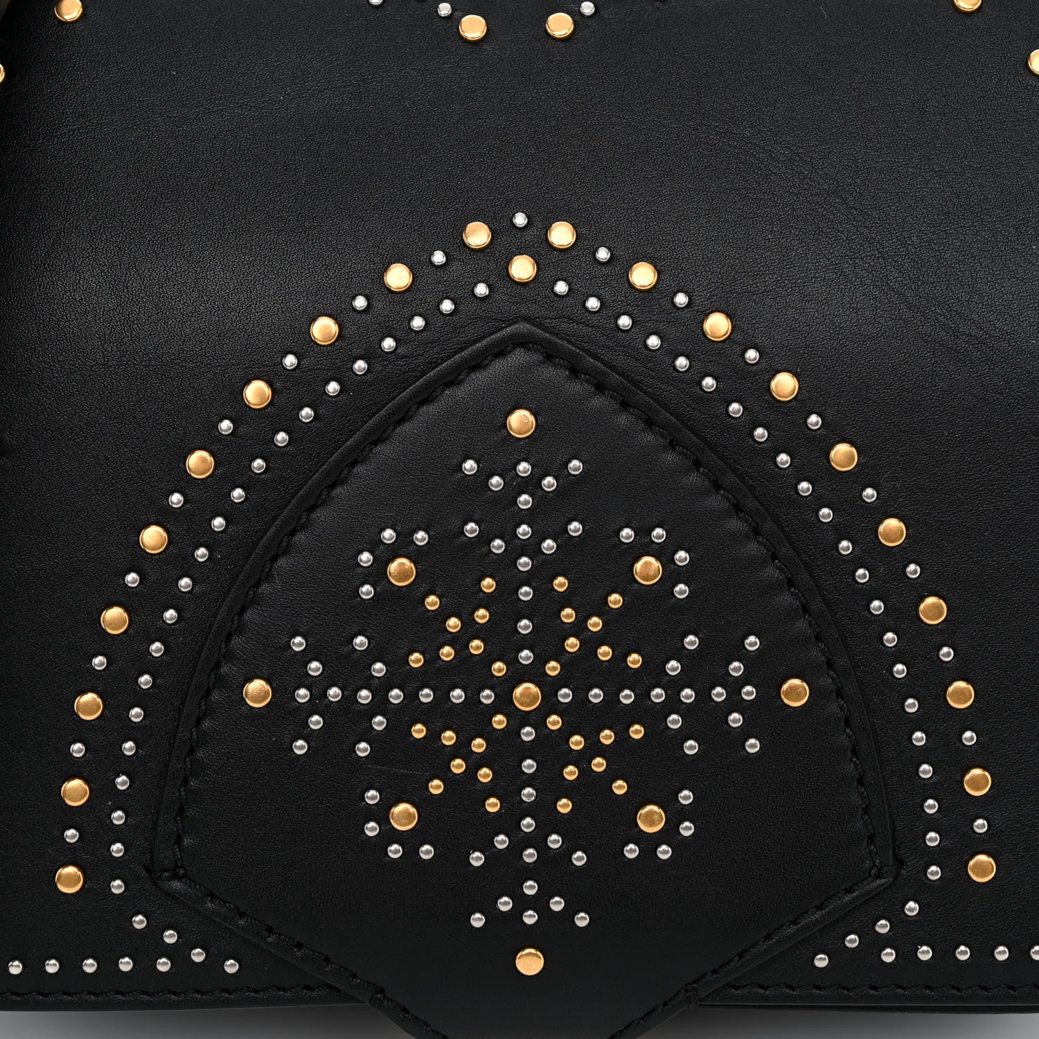 Burberry Calfskin Studded Square Satchel Black 7 of 9