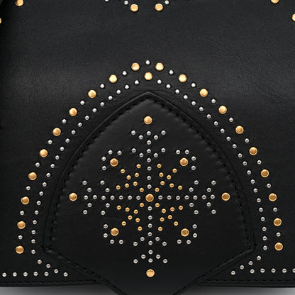 Burberry Calfskin Studded Square Satchel Black 7 of 9