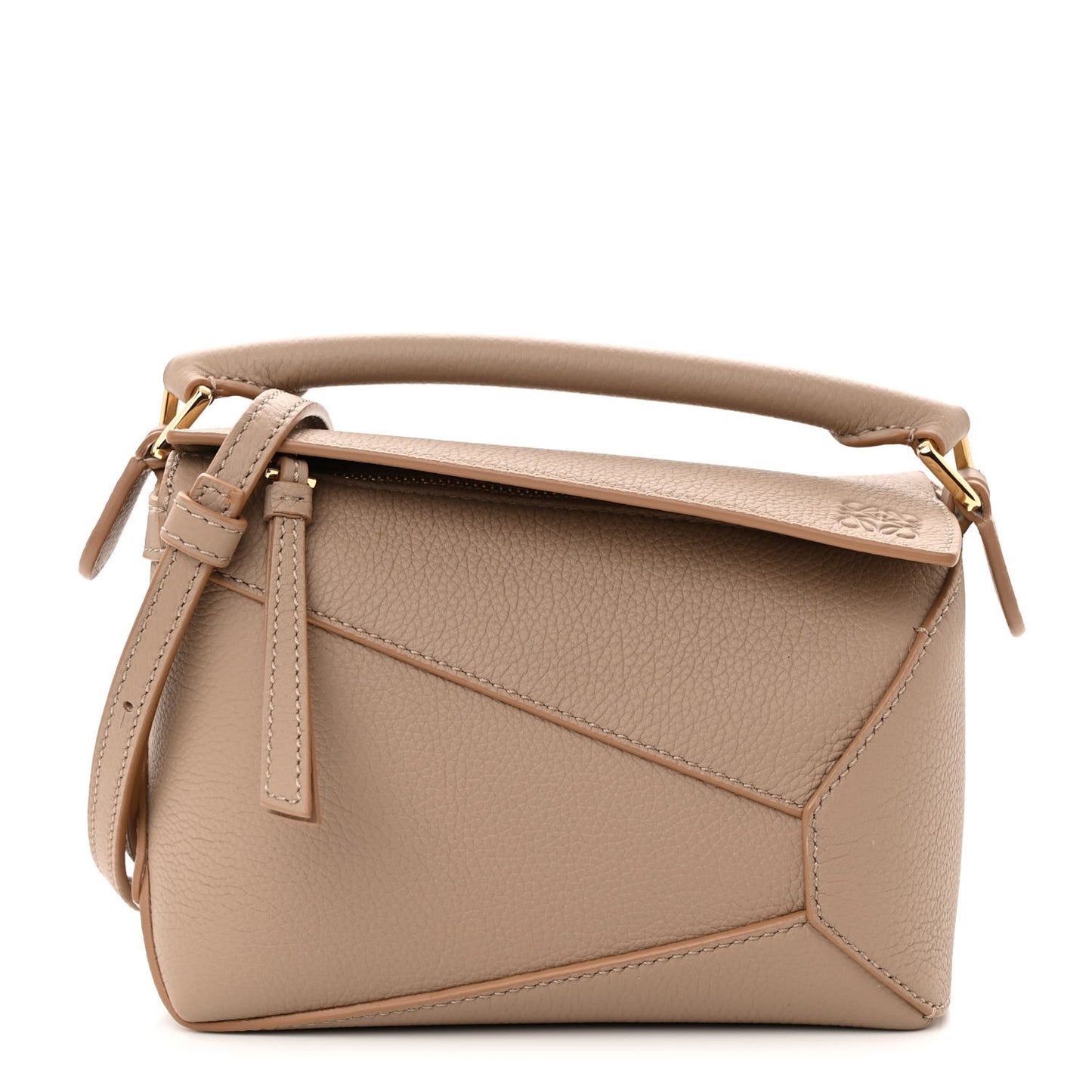 Calfskin Mini Puzzle Edge Bag Sand