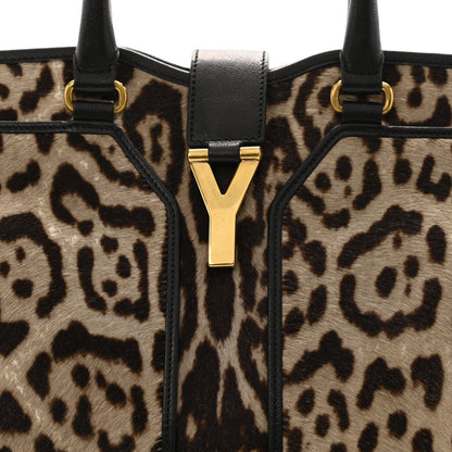 Saint Laurent Pony Hair Leopard Print Large Cabas Chyc Black 7 of 9