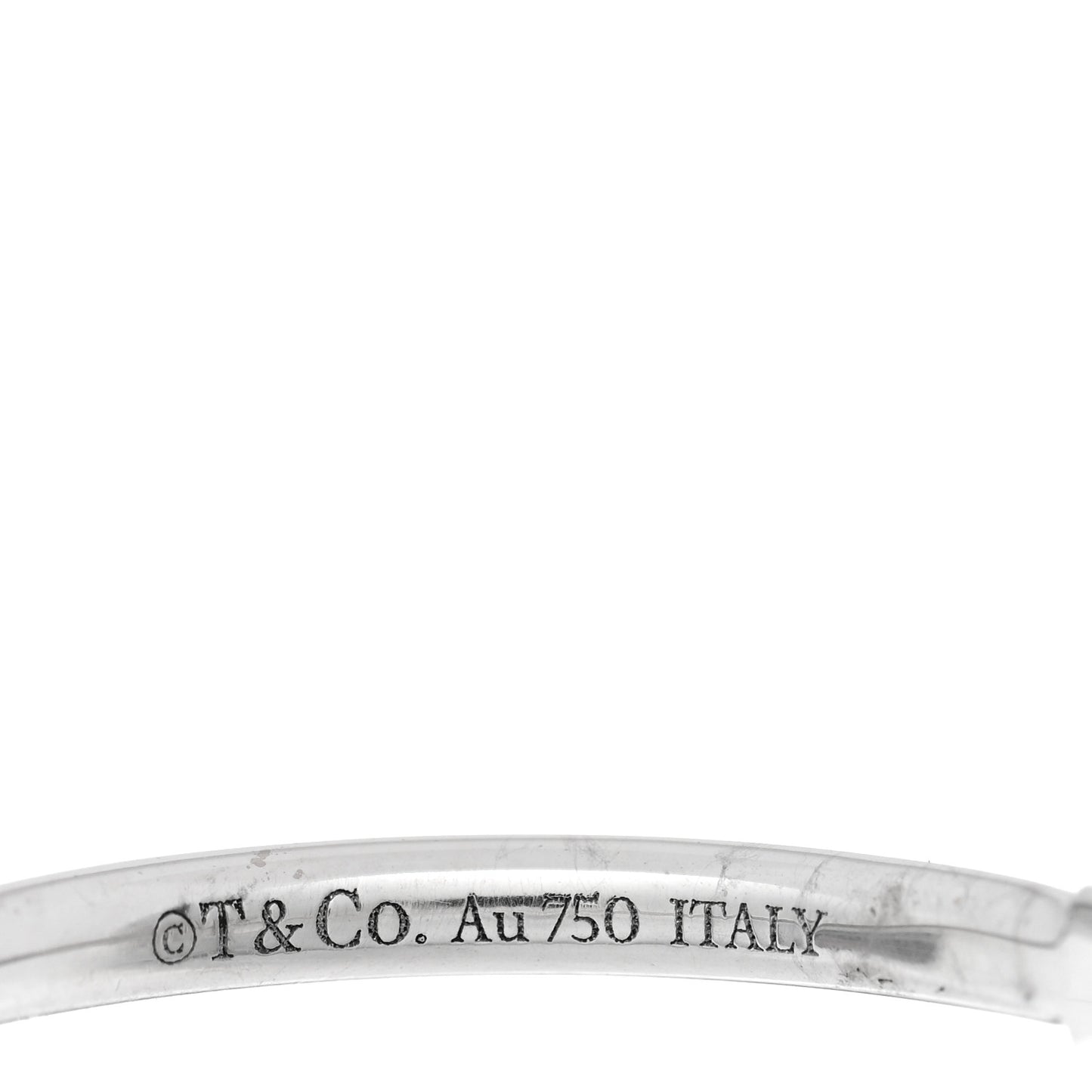 18K White Gold Diamond Turquoise T Wire Ring 56 7.75