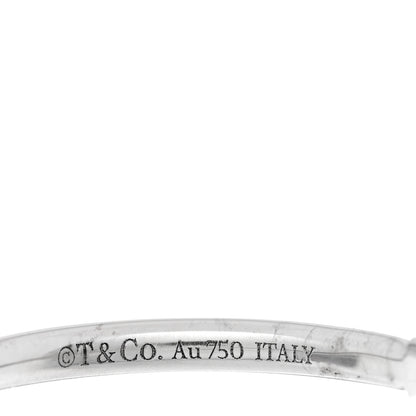 Tiffany 18K White Gold Diamond Turquoise T Wire Ring 56 7.75 4 of 5
