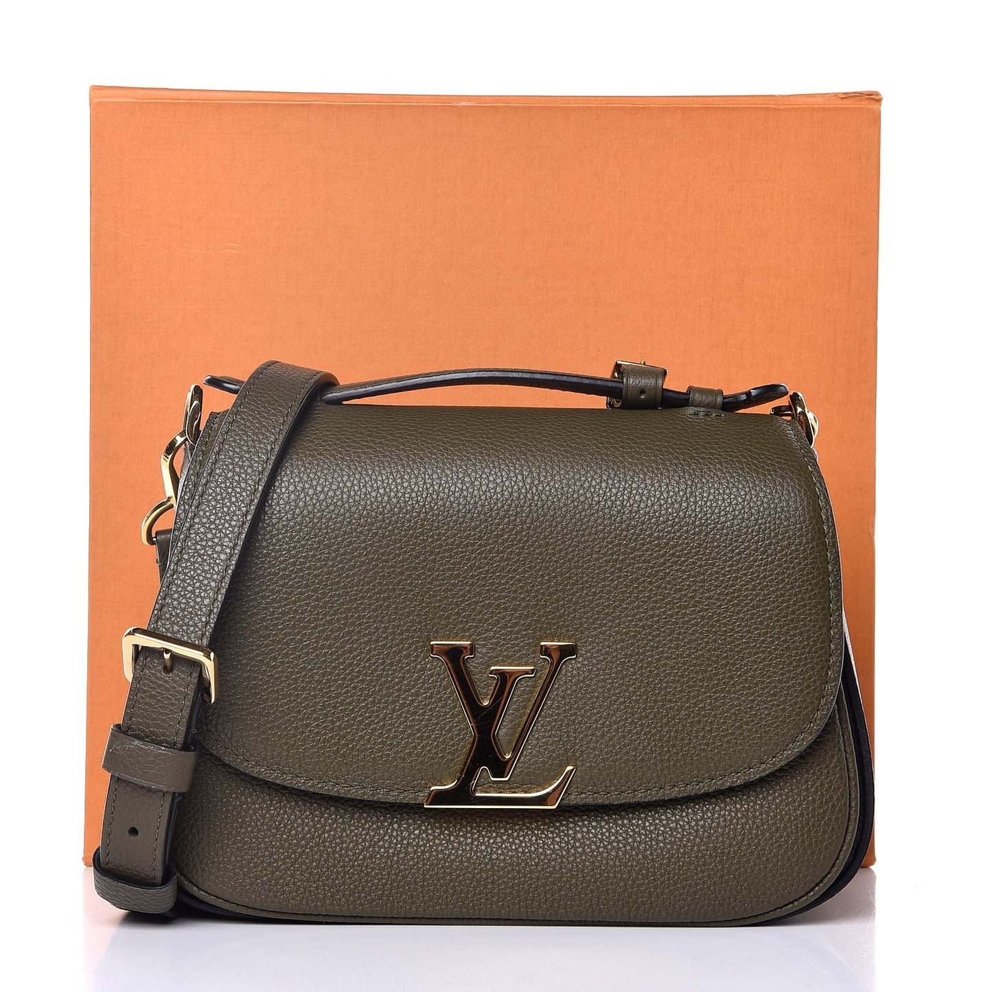 Grained Calfskin Vivienne NM Kaki