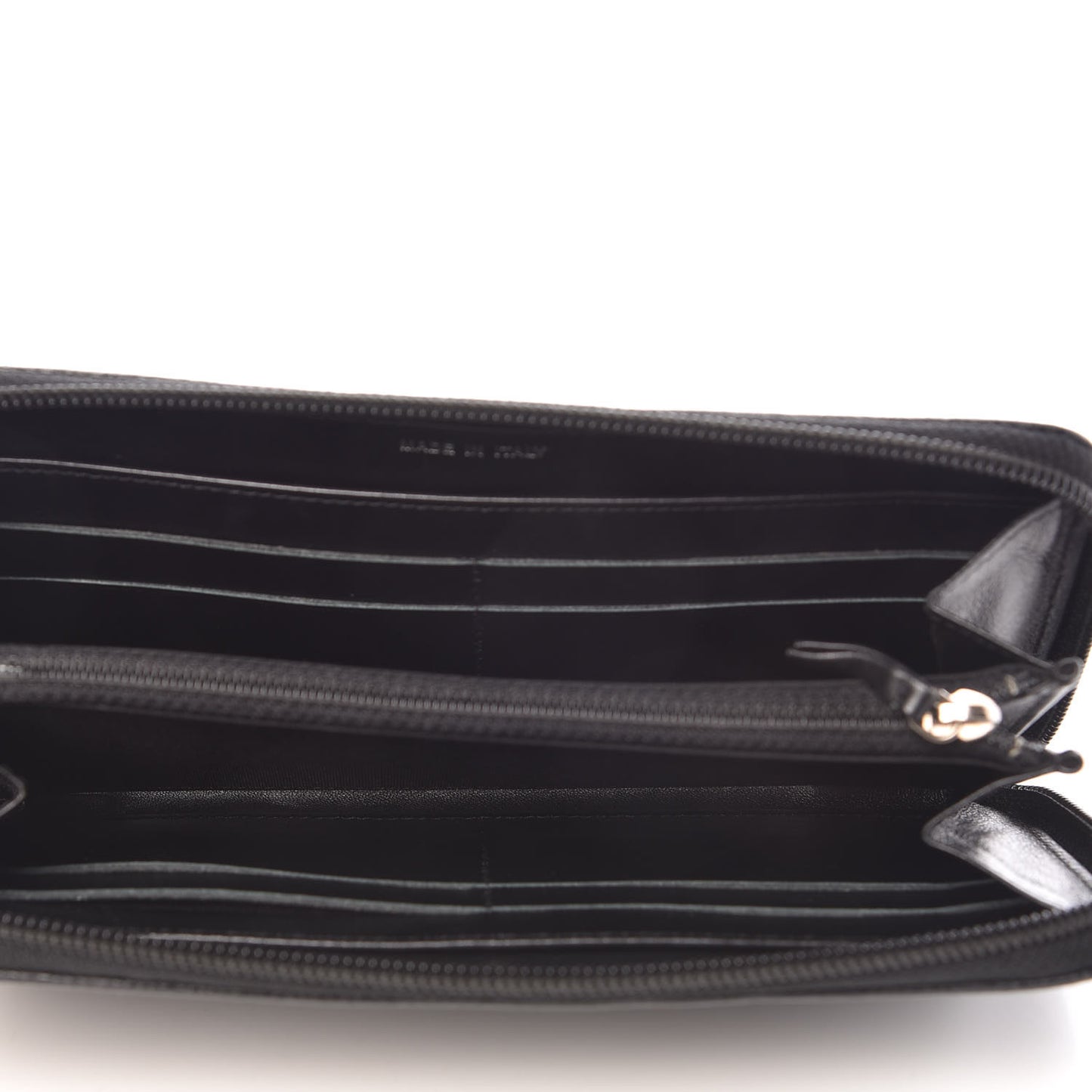 Caviar Large Timeless CC Zip Around Wallet Black