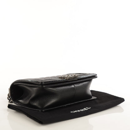 Chanel Goatskin Quilted Patent Medium Duo Boy Flap Black 4 of 7