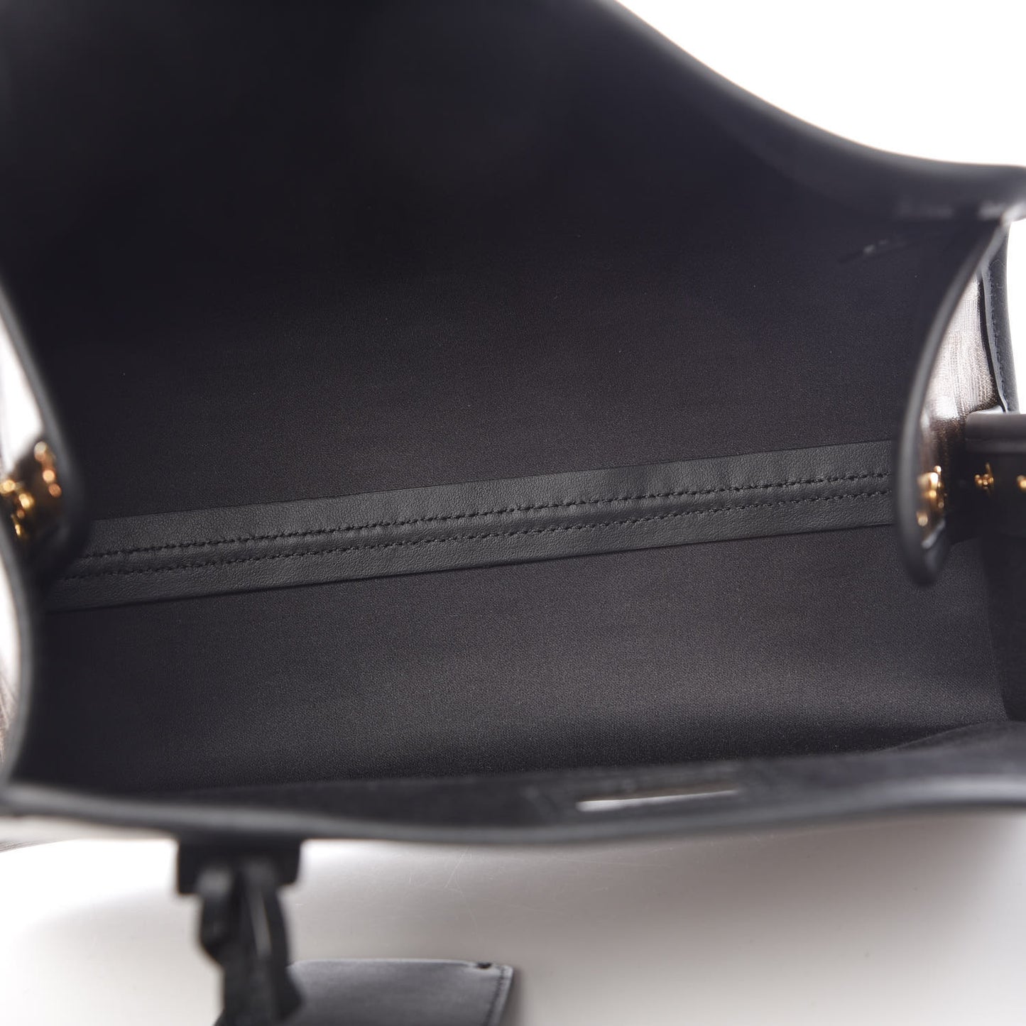 Glazed Fabric Vitello Century FF 1974 Stamp Patch Mini Peekaboo Defender Cover Mogano Panna Black