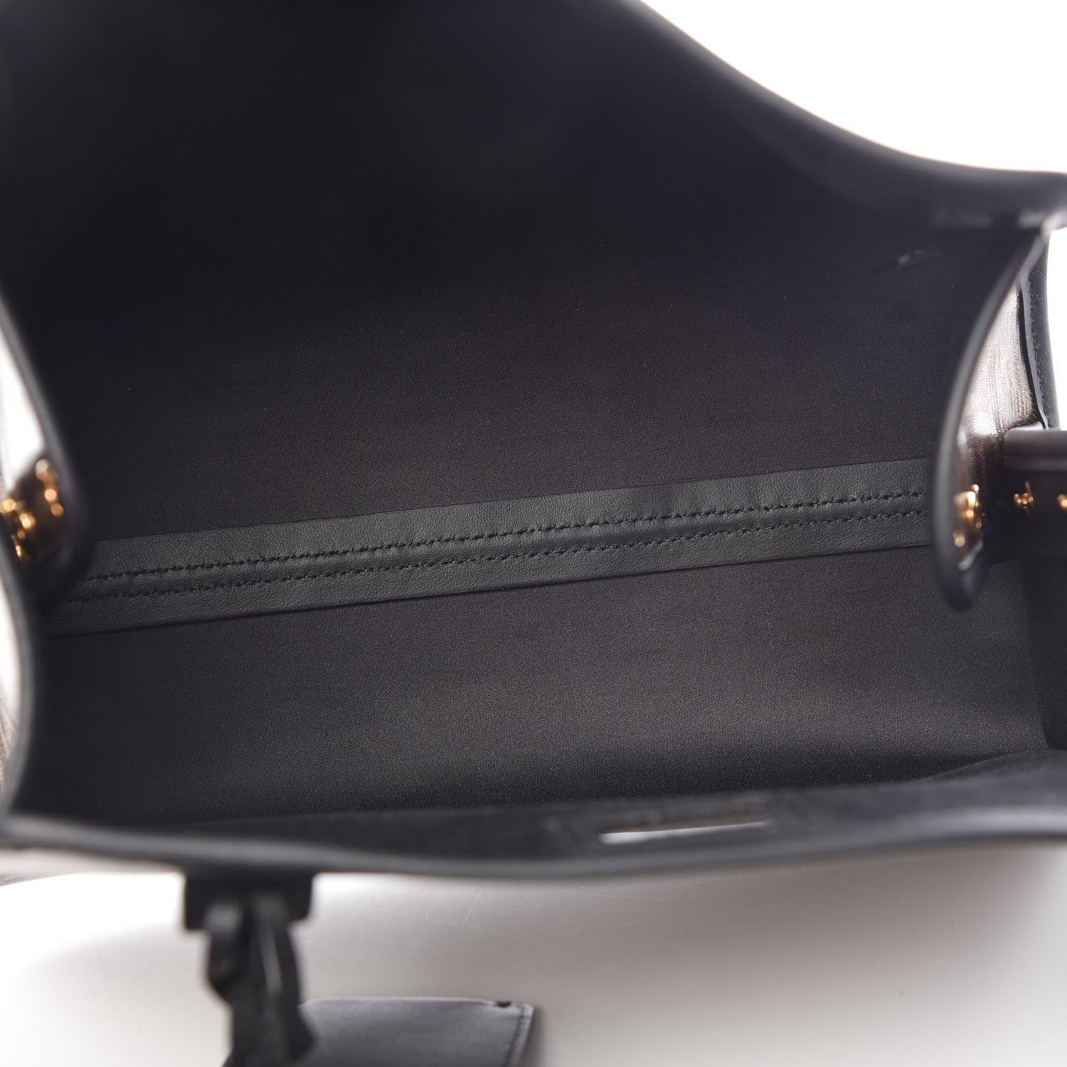 Fendi Glazed Fabric Vitello Century FF 1974 Stamp Patch Mini Peekaboo Defender Cover Mogano Panna Black 8 of 9