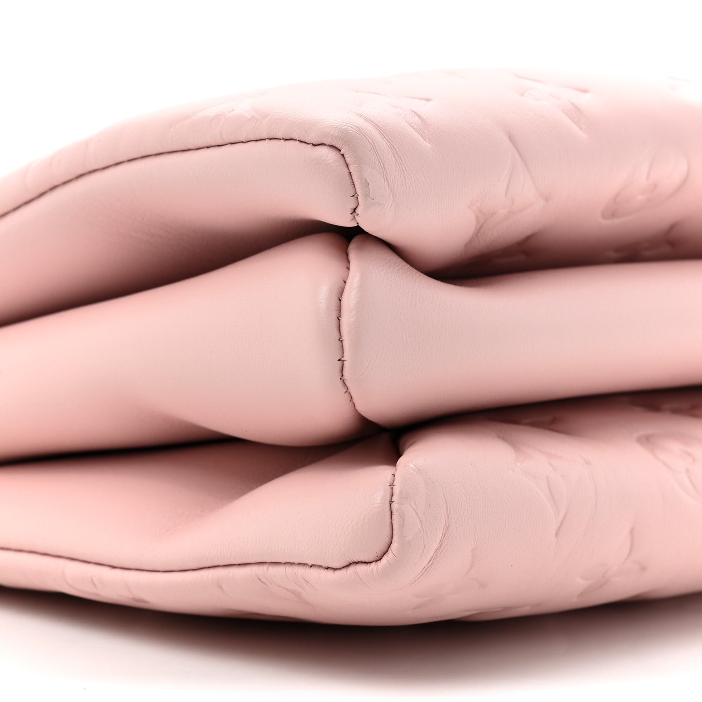 LOUIS VUITTON Lambskin Embossed Monogram Coussin PM Rose