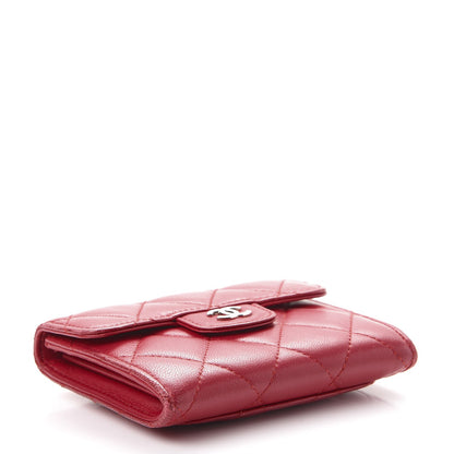 Chanel Lambskin Quilted Card Holder Dark Pink 4 of 15