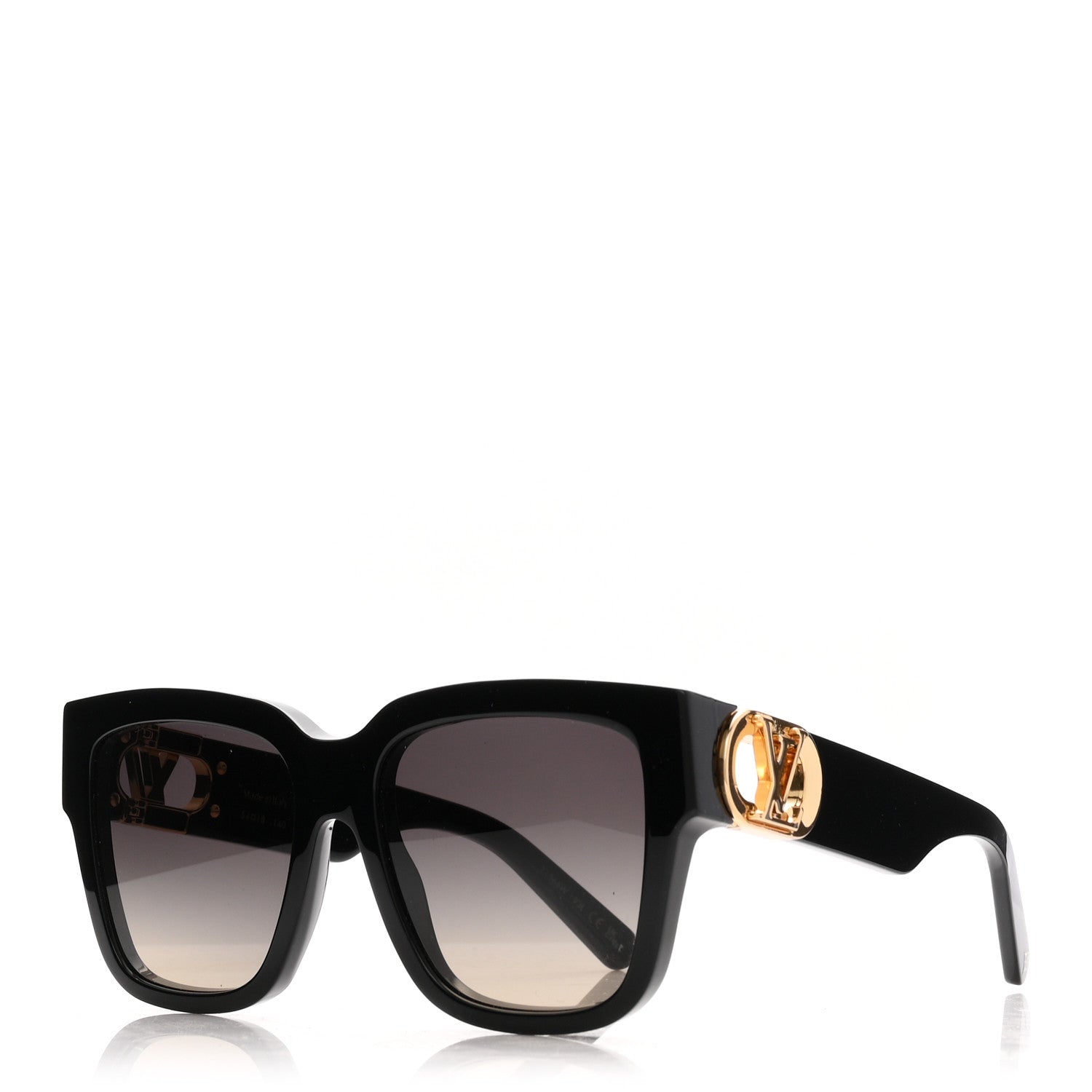 Louis Vuitton Acetate LV Link PM Square Sunglasses Z1566W Black 1 of 7