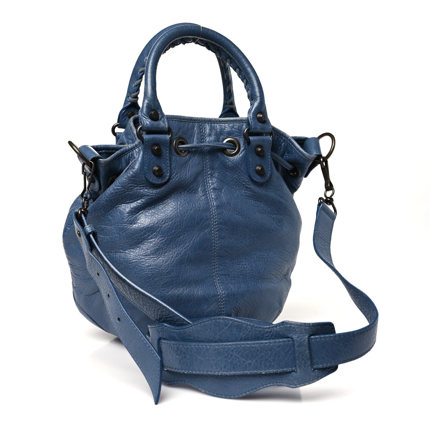 Balenciaga Agneau Classic Hardware Mini Pompon Bleu Persan 4 of 12