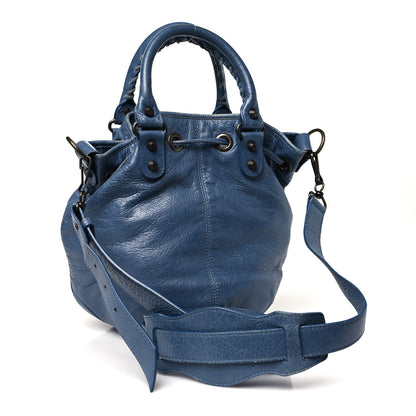 Balenciaga Agneau Classic Hardware Mini Pompon Bleu Persan 4 of 12