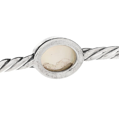 David Yurman Sterling Silver Moon Quartz 3mm Color Classics Four Station Bangle Bracelet 5 of 6