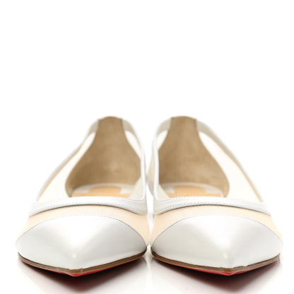 Christian Louboutin Kid Rete Galativi Flats 37.5 Version Bianco 2 of 11