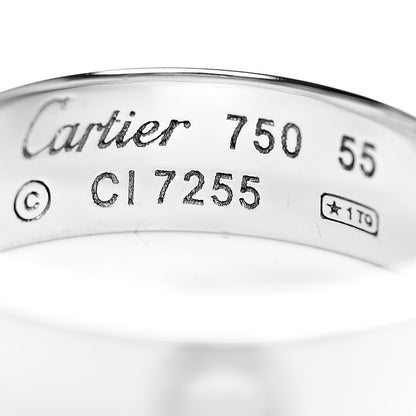 Cartier 18K White Gold 5.5mm LOVE Ring 55 7.25 4 of 5