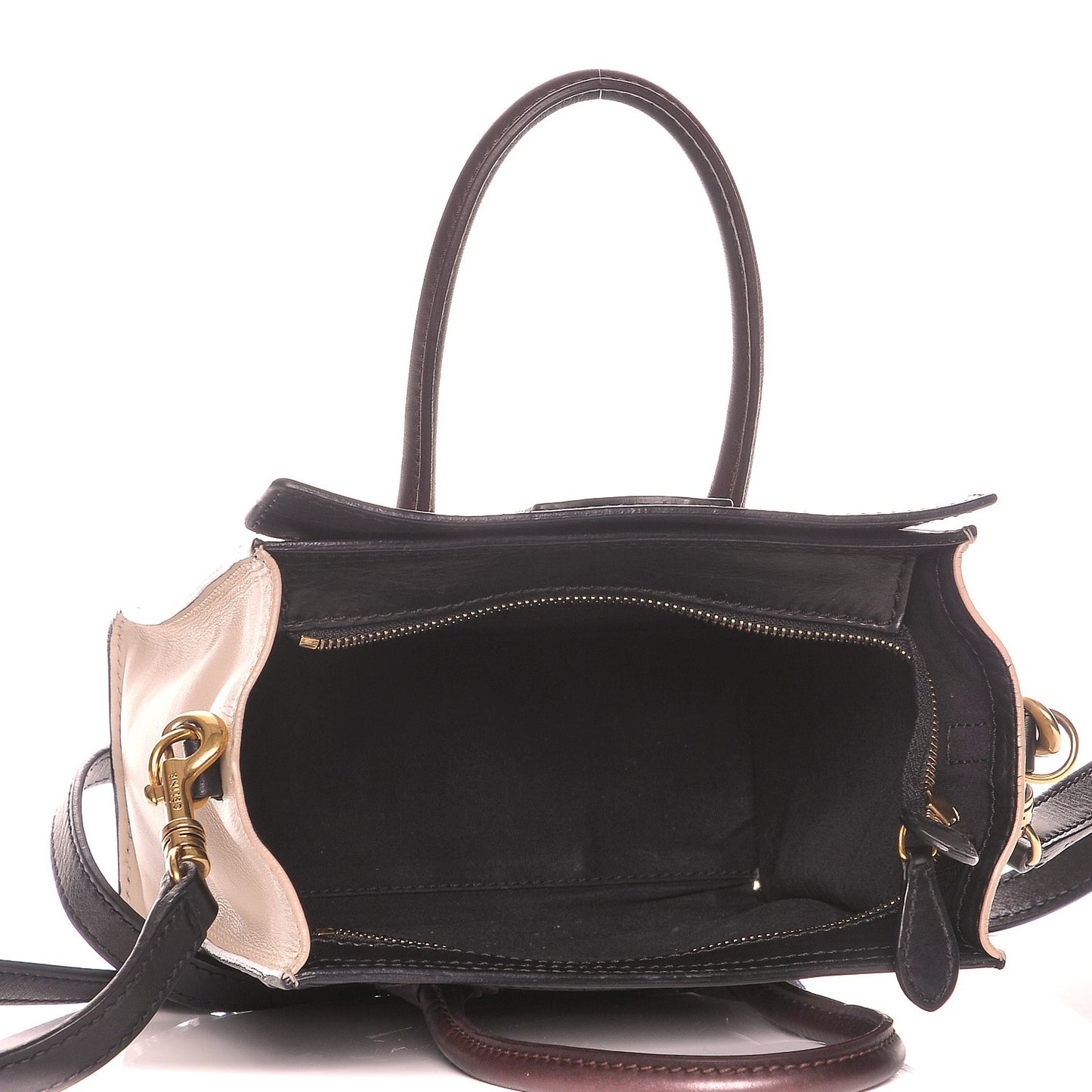 Smooth Calfskin Nano Tri-Color Luggage Grey