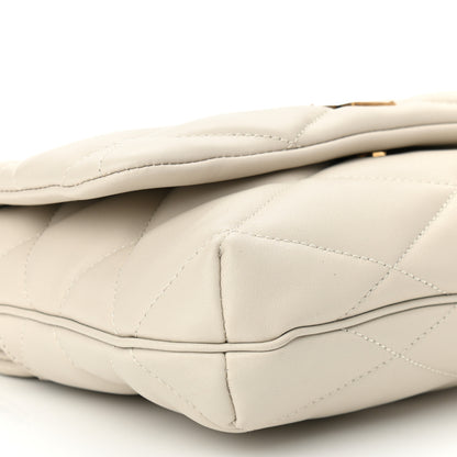 Saint Laurent Lambskin Quilted Le 57 Diamond Shoulder Bag Crema Soft 9 of 10