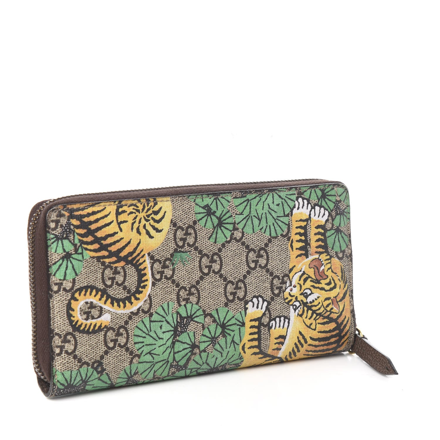 Gucci GG Supreme Monogram Bengal Zip Around Wallet Beige Yard 3 of 8