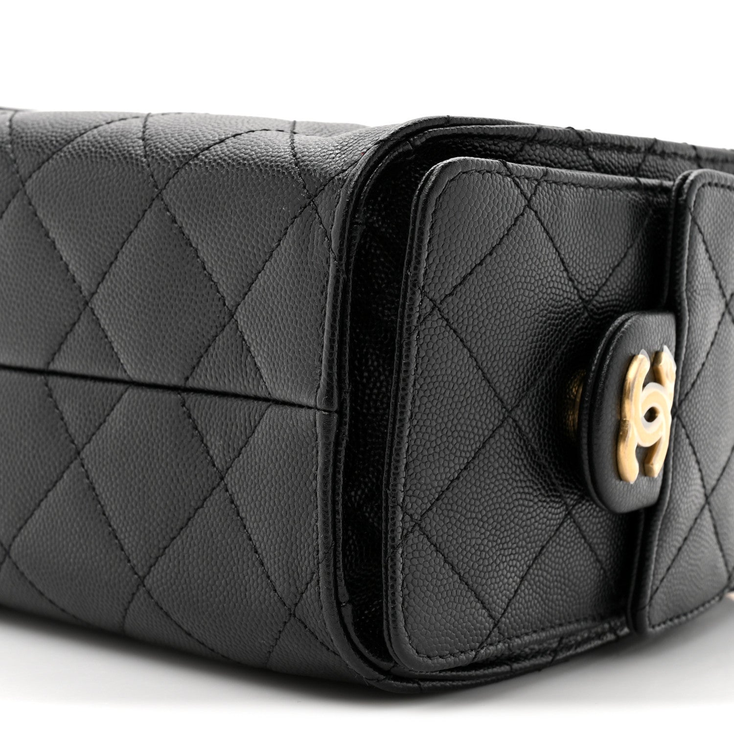 Chanel Caviar Quilted Mini Chanel 25 Handbag Black 9 of 10