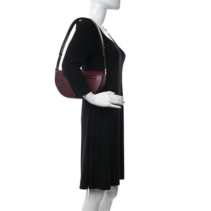 Burberry Calfskin Small Olympia Shoulder Bag Burgundy 2 of 11