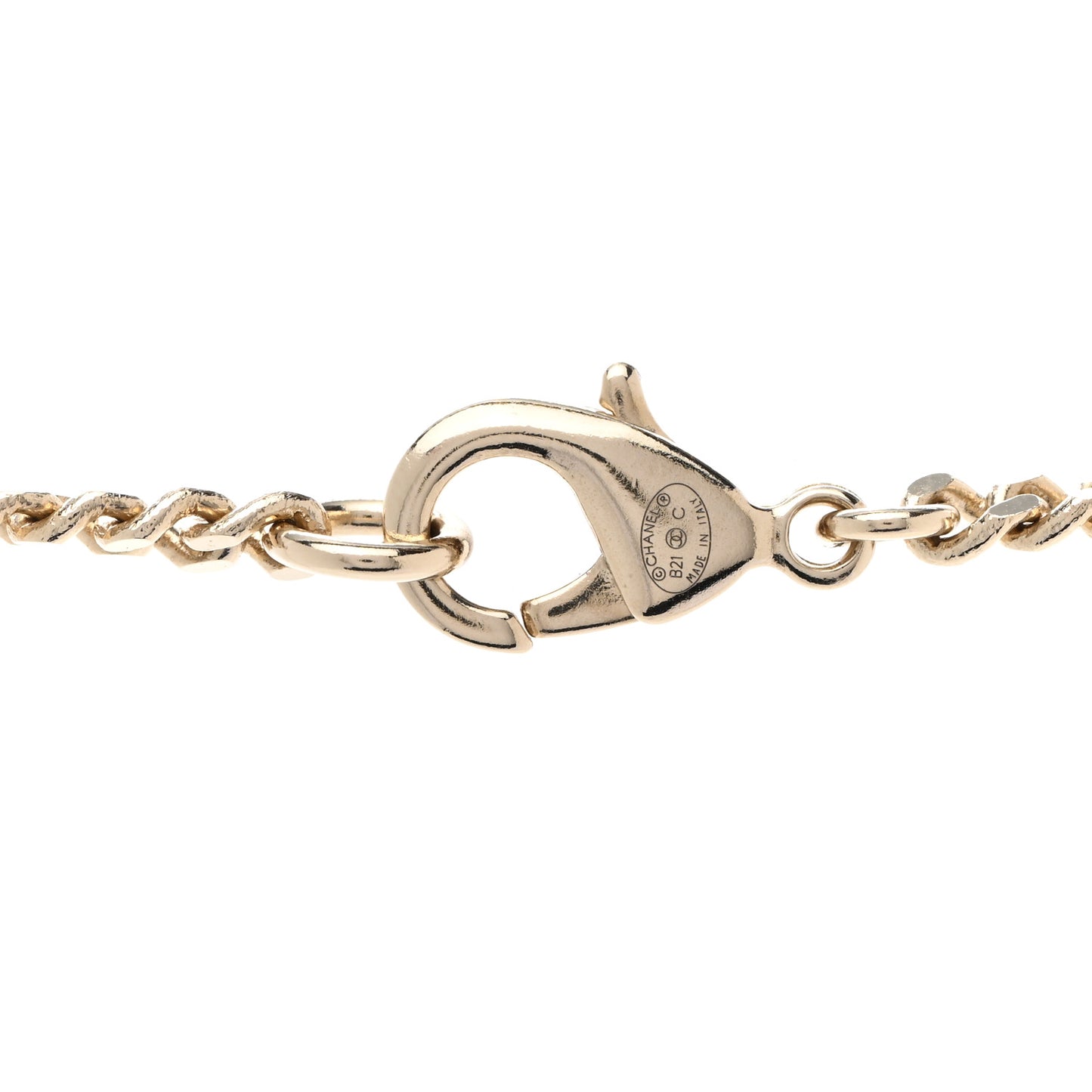 Crystal Dog Tag Charm Necklace Gold