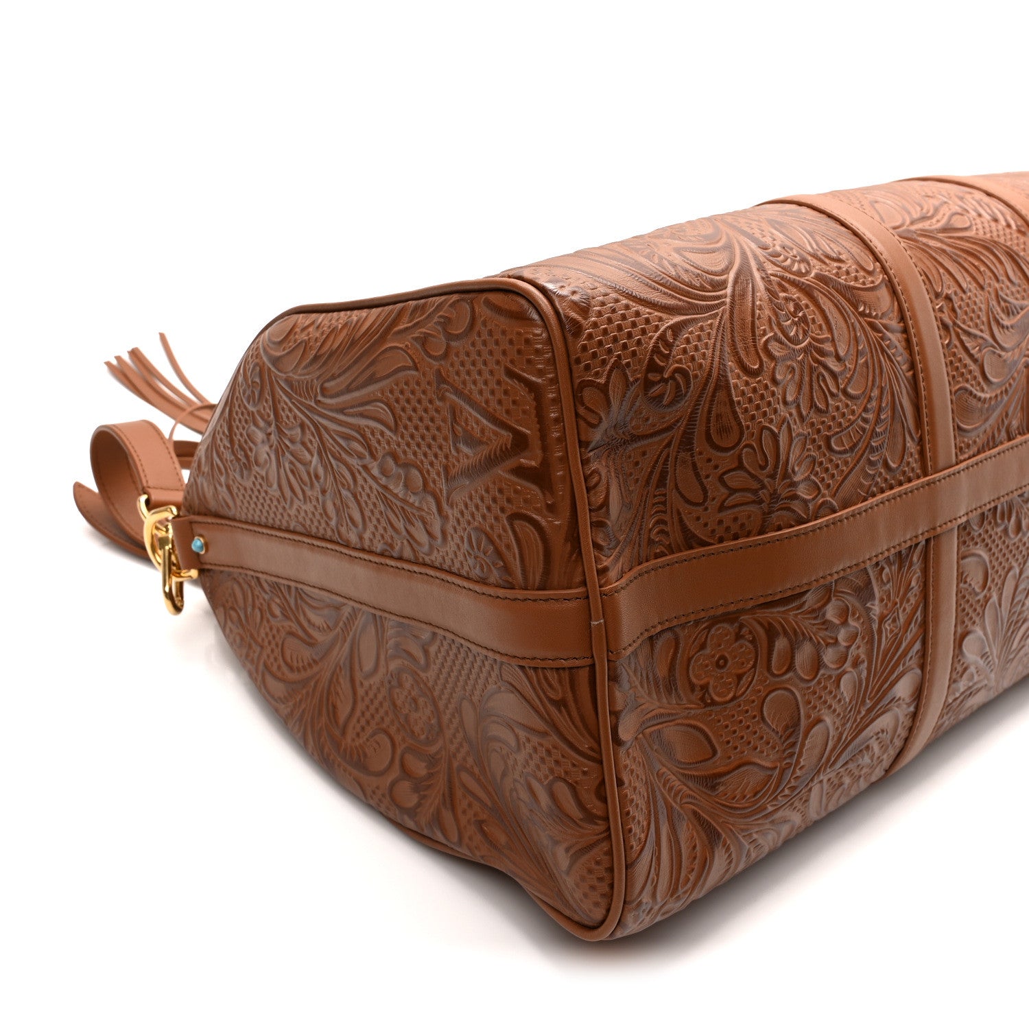 Louis Vuitton Supple Calfskin Embossed Virginia Cowboy Bandouliere 50 Brown 8 of 9