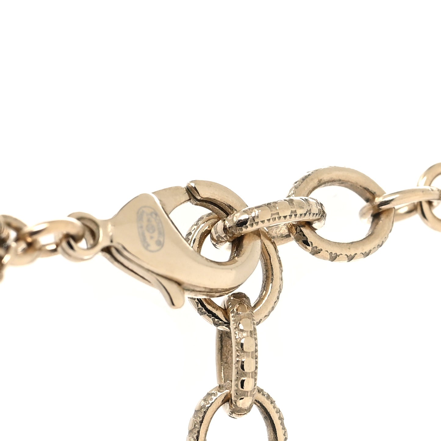 Pearl CC Chain Multi Strand Necklace Gold