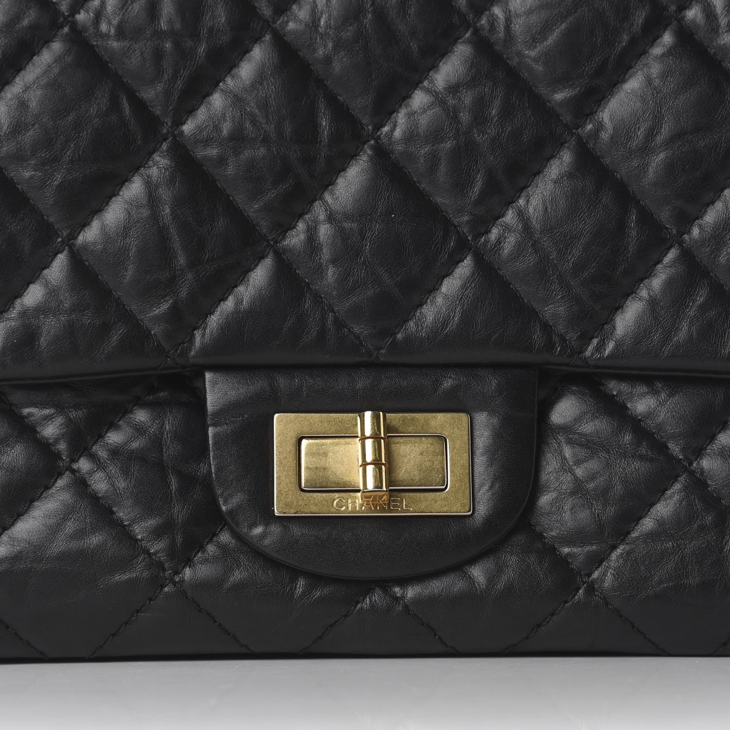 Chanel Aged Calfskin Quilted 2.55 Reissue 227 Flap Black 9 of 9