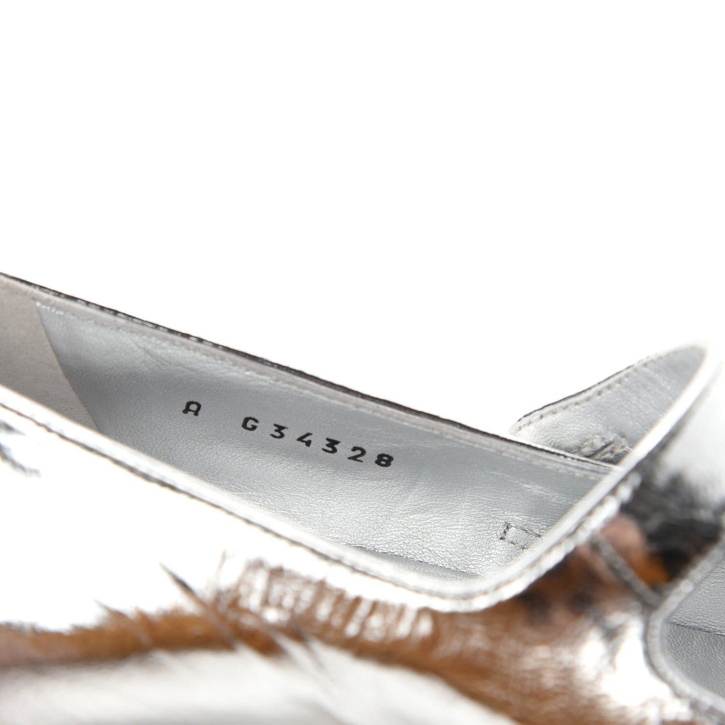 Laminated Goatskin Mary Jane Strap Pumps 36 Silver