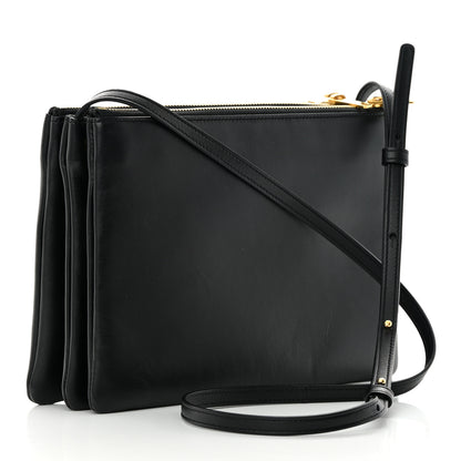Celine Lambskin Large Trio Crossbody Bag Black 2 of 15