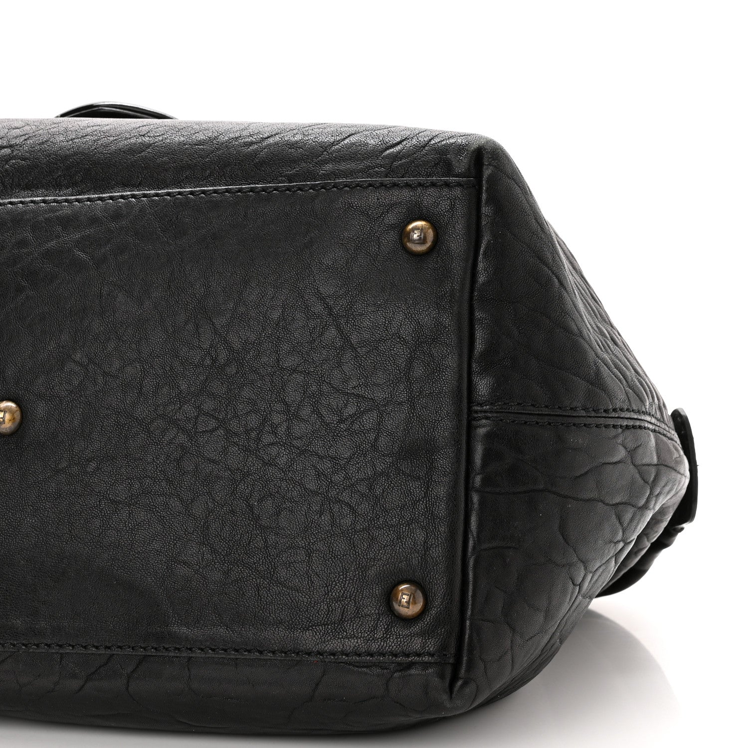 Fendi Nappa Patent B Buckle Tote Black 9 of 12