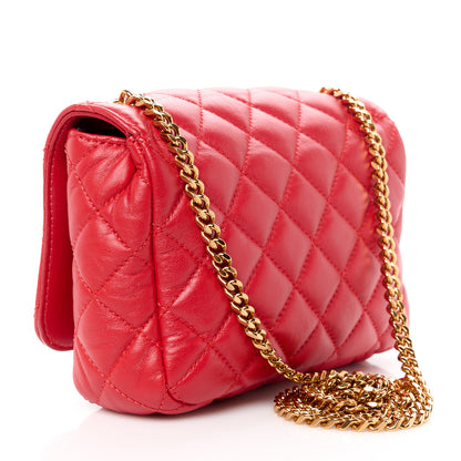 Versace Nappa Quilted Small Medusa Chain Crossbody Red 3 of 11
