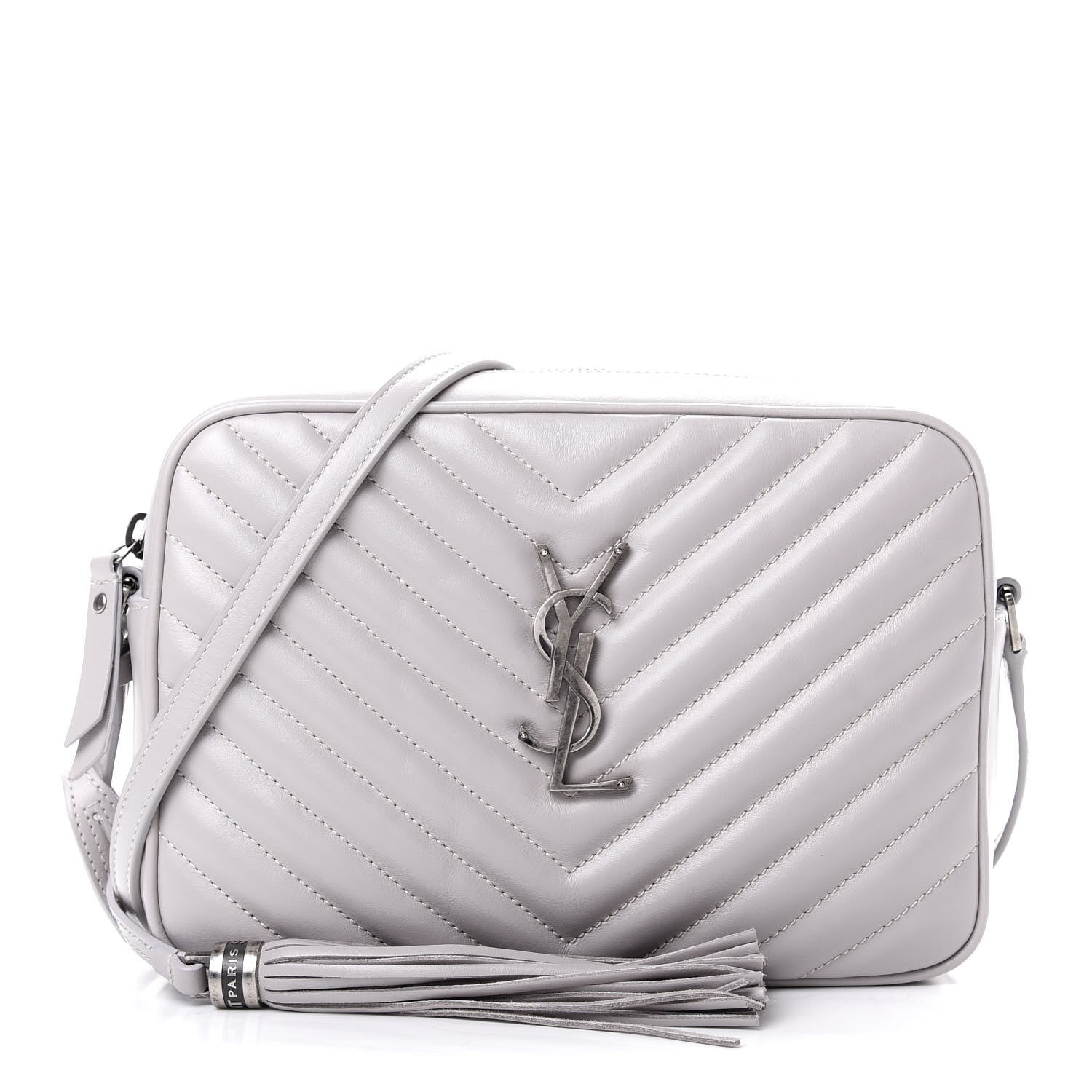 Saint Laurent Calfskin Matelasse Monogram Lou Camera Bag Granite 1 of 9