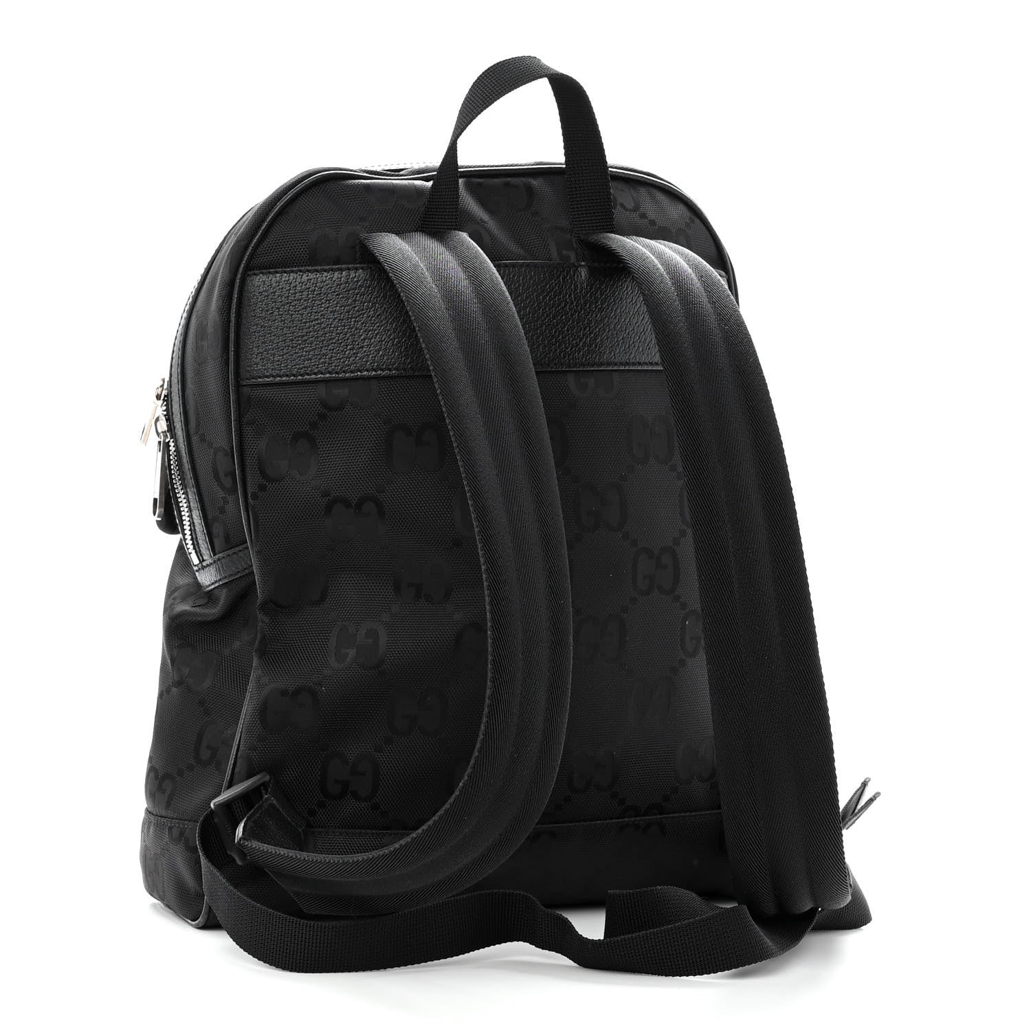 Gucci Econyl Nylon Monogram Off The Grid Backpack Black 3 of 10
