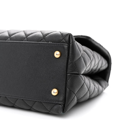 Chanel Caviar Quilted Medium Coco Handle Flap Black 10 of 11