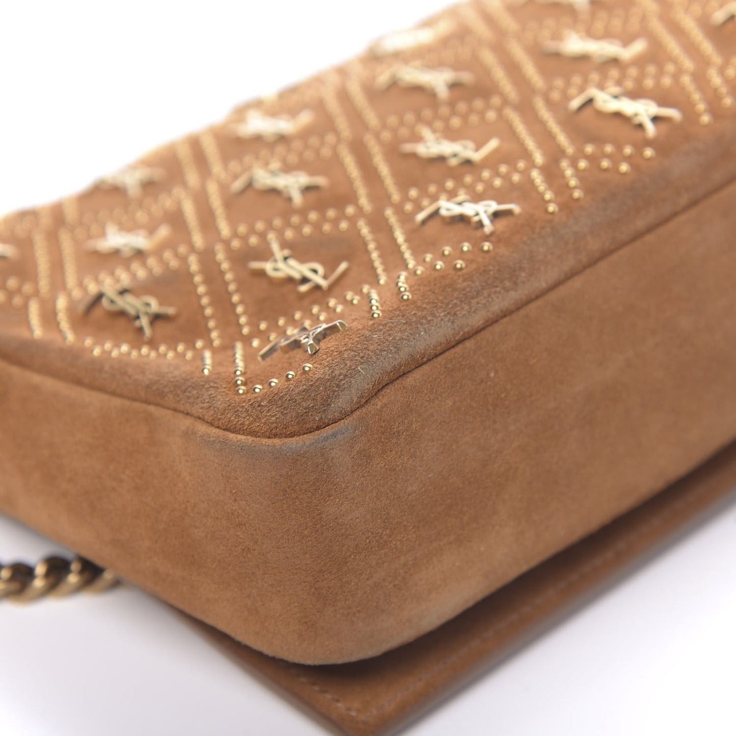 Suede Studded Monogram Kate 99 Cinnamon