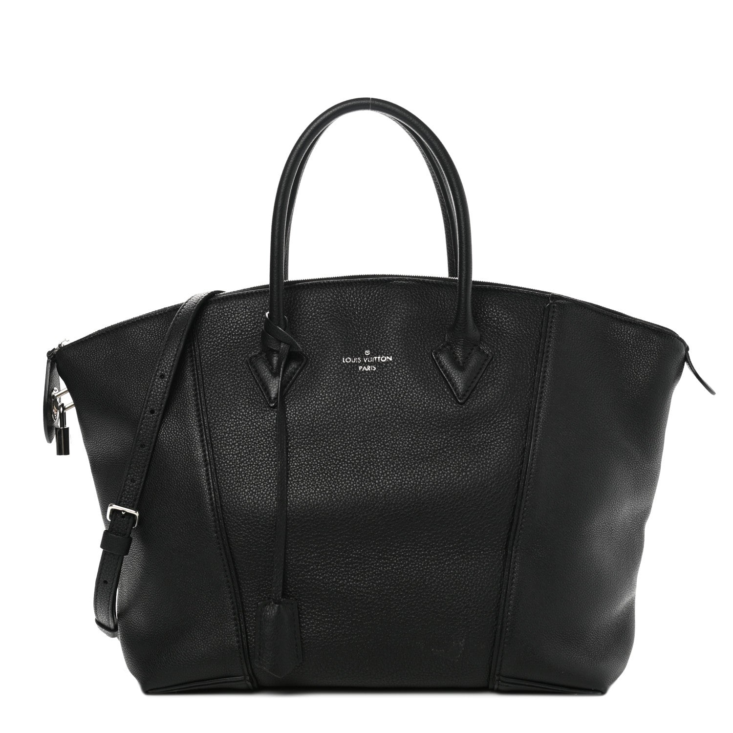 Louis Vuitton Veau Cachemire Soft Lockit MM Black 1 of 10