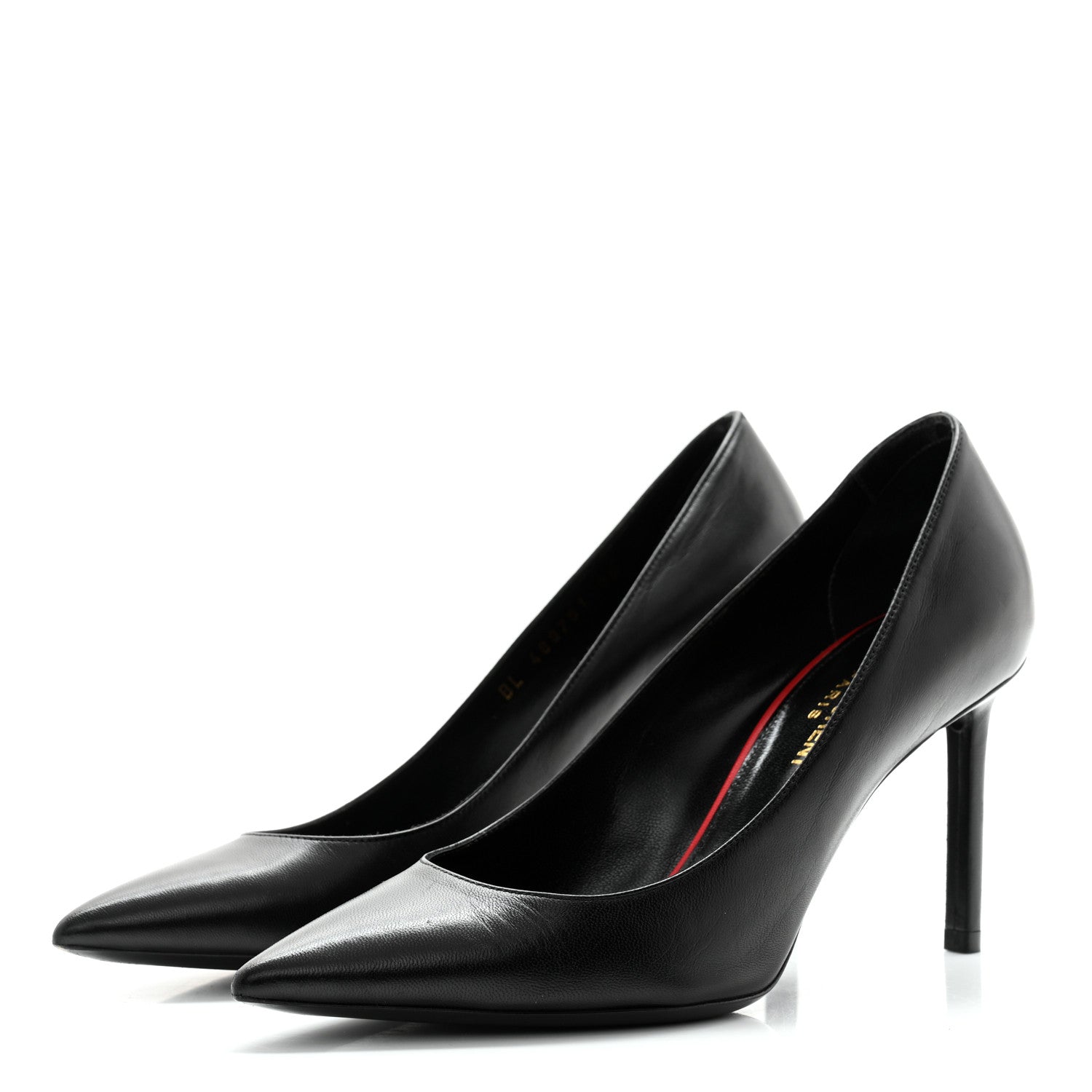Saint Laurent Kitten Heel Pumps 36 Black 3 of 9