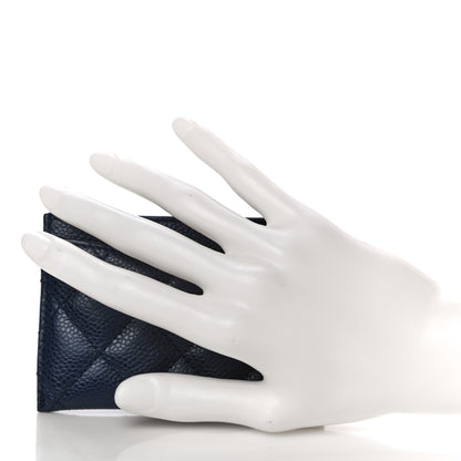 Chanel Caviar Quilted Card Holder Navy 2 of 11