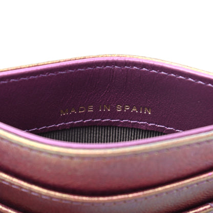 Chanel Iridescent Lambskin Quilted Card Holder Purple 13 of 24