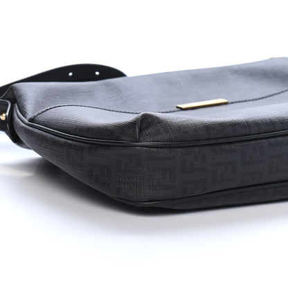 Fendi Zucchino Spalmati Vitello Messenger Bag Black 8 of 9