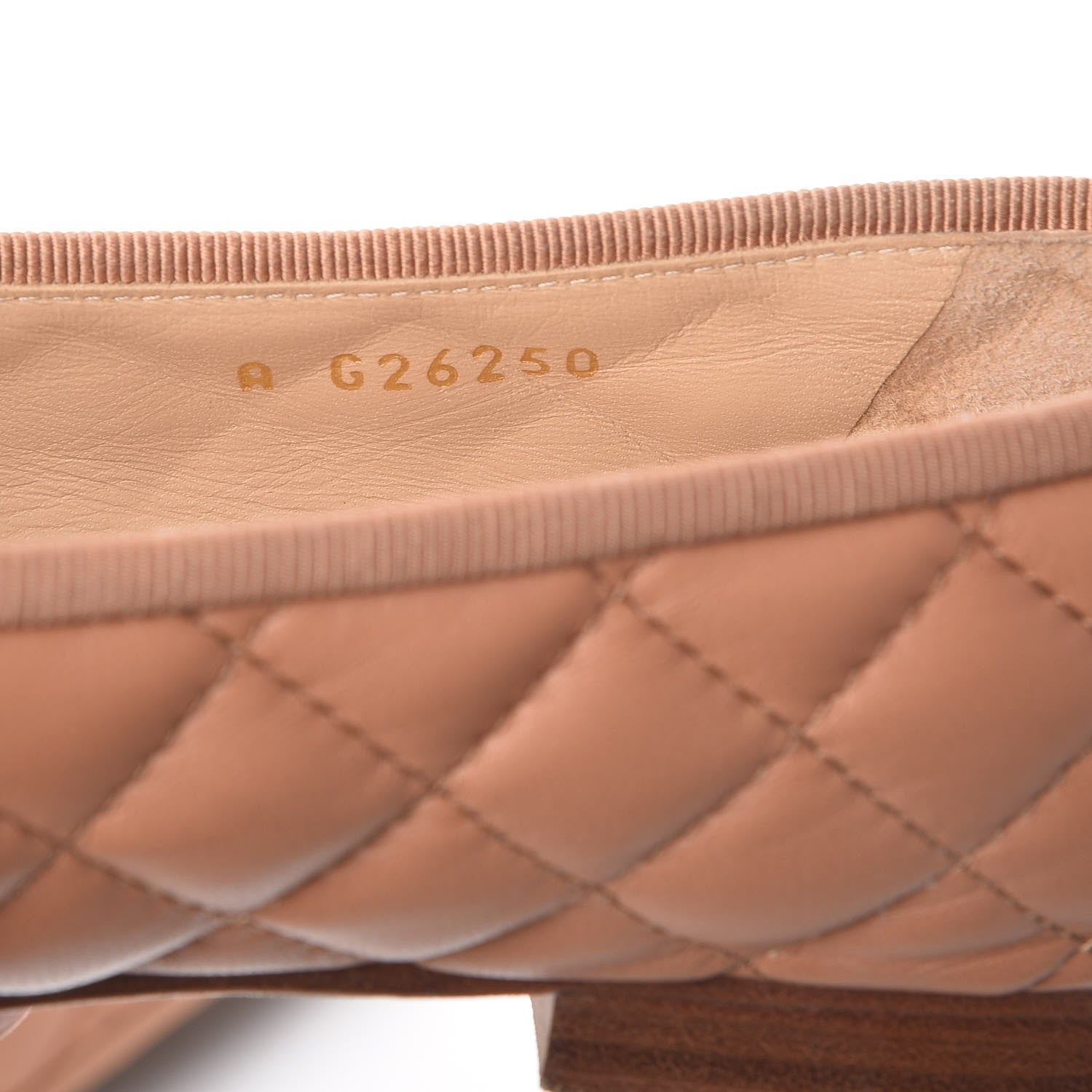 Chanel Lambskin Quilted CC Cap Toe Ballerina Flats 36.5 Dark Beige 8 of 8