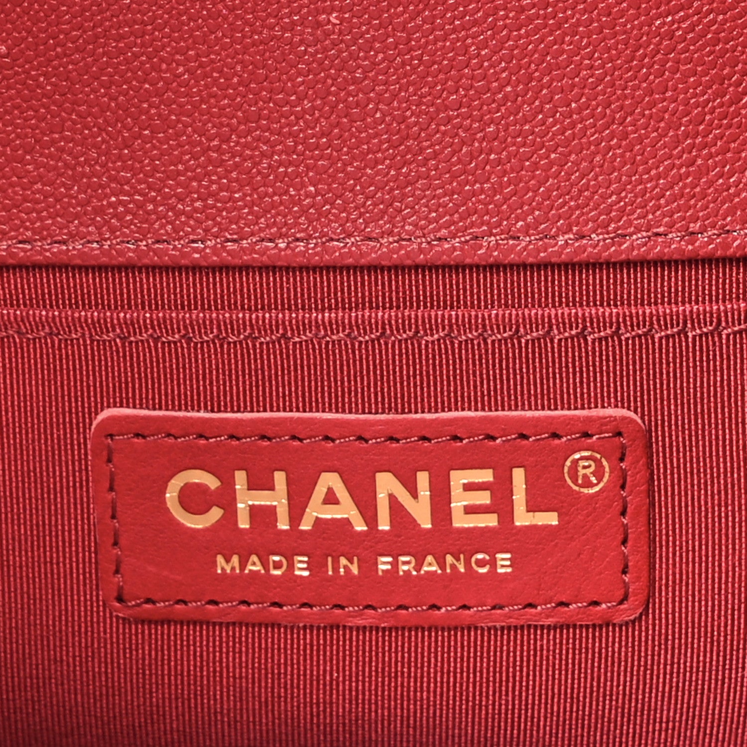 Chanel Caviar Chevron Quilted Medium Boy Flap Red 6 of 11