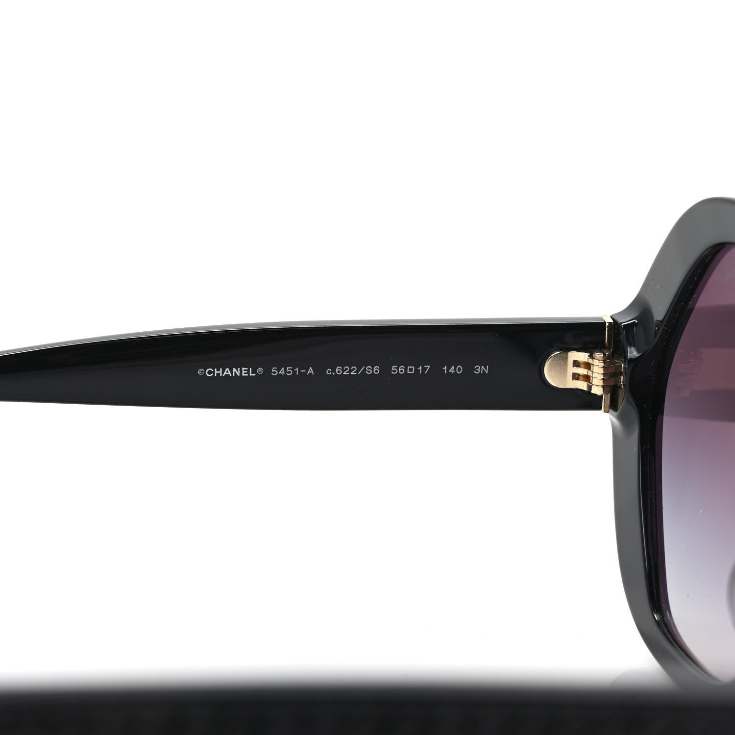 Chanel Acetate Sequin Round Sunglasses 5451-A Black 6 of 8
