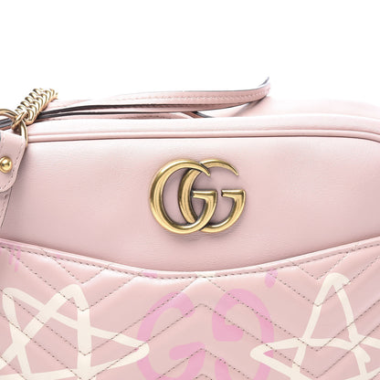 Gucci Calfskin Matelasse GucciGhost Medium GG Marmont Chain Shoulder Bag Perfect Pink Rosa Ivory 11 of 11